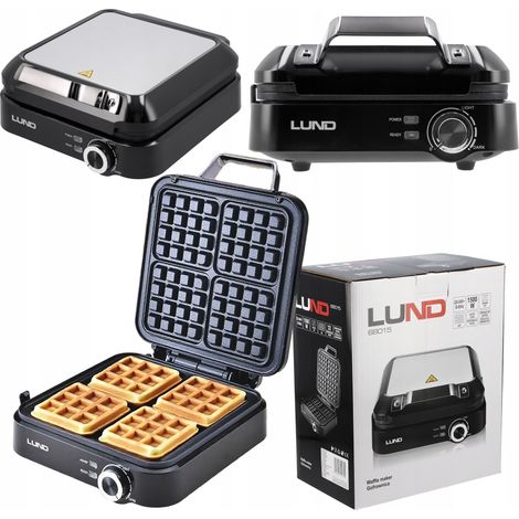 Waffeleisen 1500W für 4 Waffeln mit Temperaturwahl