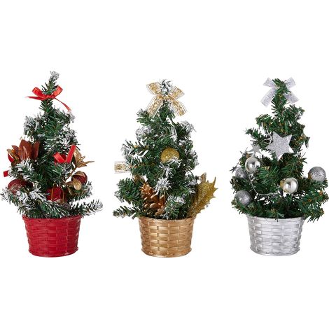 3-piece Christmas Mini Desktop Christmas Tree Set 20cm high (1/5)