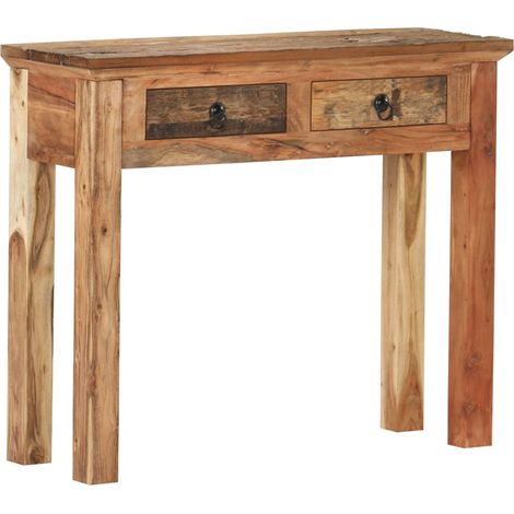 Console Table 90.5x30x75cm Solid Acacia Wood and Reclaimed Wood vidaXL