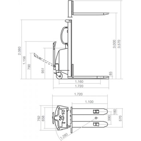 APE-1,0/3000 Apilador electromanual 1t  GAYNER 75-484