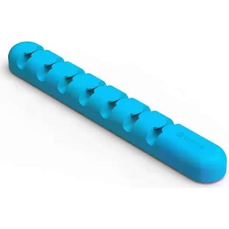 Enrouleur de câbles en silicone, organisateur de bureau, 15 x 2 x 1,2 cm, bleu - ORICO Bleu (1/5)