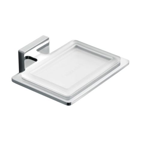 PORTA SAPONE FLAT SINGOLO ADESIVO CROMO - CAPANNOLI (1/2)