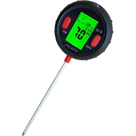 Testeur d'humidité du sol portable 5 en 1 pour le jardinage, mesure le niveau de pH, la température et l'intensité de la lumière du soleil (1/5)