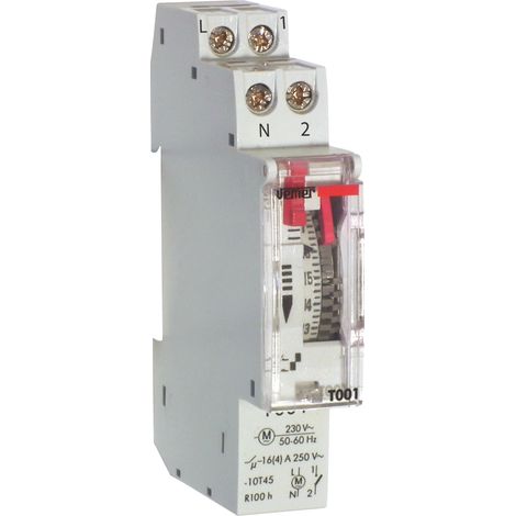 Interruttore Orario Elettromeccanico con Programmazione Giornaliera Installazione su Guida DIN Vemer VE786900 T001