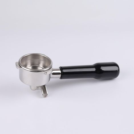 Porte-filtre à double bec 54 mm pour Barista BES 870/878/880 Panier à filtre avec bois ABS et porte-filtre en acier inoxydable Noir (1/5)
