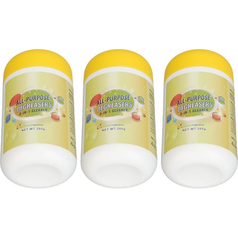 Lot de 3 nettoyants dégraissants tout usage, puissants et à dissolution rapide, pour la cuisine et les graisses tenaces (260 g). (1/5)