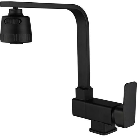 Pull Out Kitchen Faucet, Under Window Mixer Tap, Black, Folding Swivel Spout, Lead-Free Healthy Brass, for Window Sink (A) MUMU (1/4)