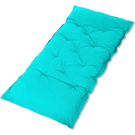 Matelas de Sol XXL 195x100 Bleu Caraïbes - Épais 15cm (Lit d'Appoint & Jeu) (1/4)