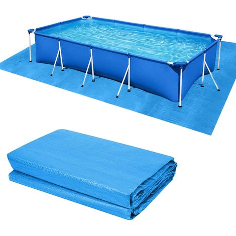 Bâche de piscine, toile de sol, sous-couche de piscine, tapis de piscine rectangulaire imperméable, tapis de piscine, revêtement de sol de protection, protection de fond de piscine pliable, pour jardi (1/5)