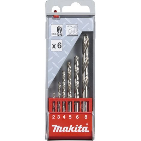 Coffret 6 forets métal HSS-G MAKITA - D-57196