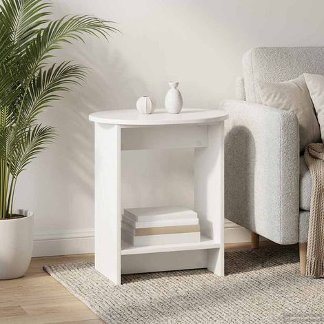 vidaXL  Side Table  High Gloss White 50 x 39,5 x 55 cm Engineered Wood