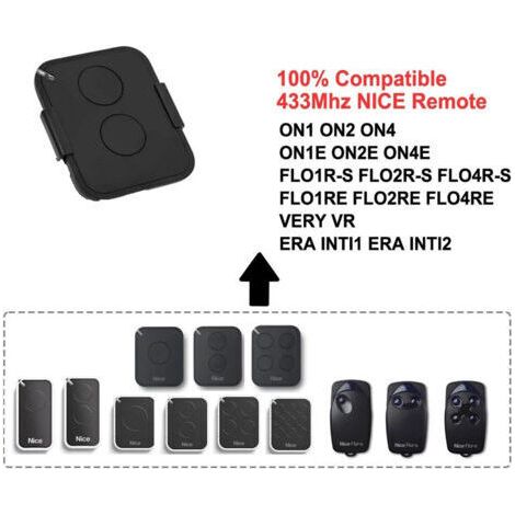 NALOOKAMIC  Lot de 4 Télécommande , 2 Canaux Télécommande Portail 433MHz avec Code Tournant Sécurisé, Compatible avec Récepteurs Automatisés