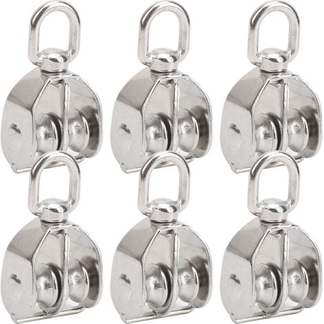 Poulie M15 en acier inoxydable, 10 pièces, roue de traction double à usage intensif, palan à corde pour levage (1/5)