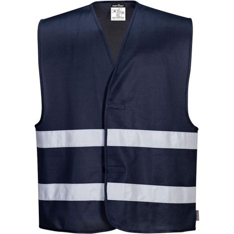 Chaleco de seguridad con cierre autoadherente, nuevos colores Iona F474 2XL-3XL Azul Marino