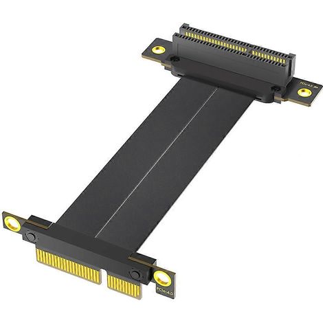 PCI-E PCI Express 4.0 4X Verlängerungskabel (Dual Vertikal 90 Grad Richtung) (1/5)