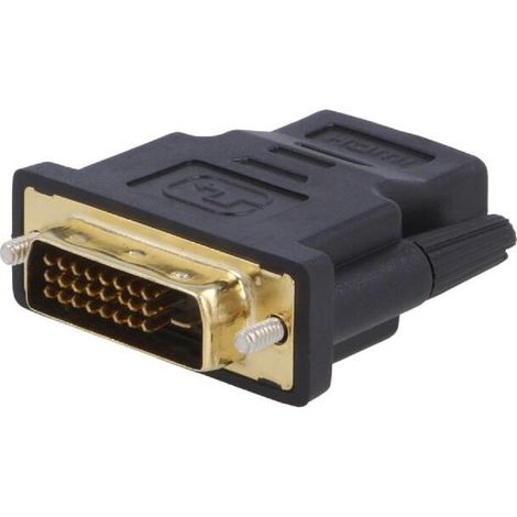 Adaptateur DVI-D -24-1- prise male HDMI femelle - noir