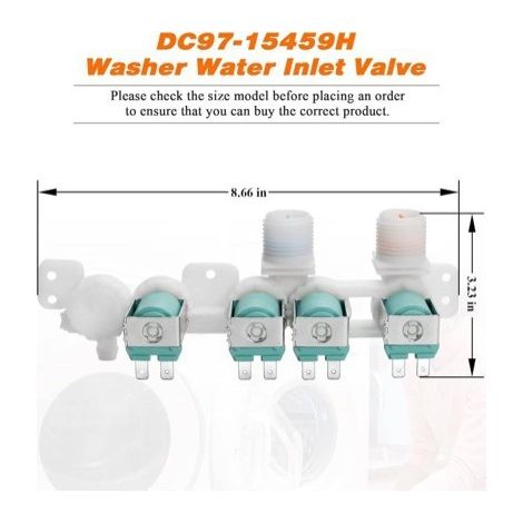 Das Wassereinlass-Magnetventil DC97-15459H AP5621731 ist mit der Waschmaschine Samsung 3282688 kompatibel. (1/3)