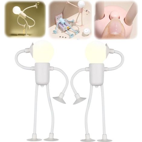 Lot de 2 veilleuses à formes interchangeables, modèles DIY pour chambre et couloir, couleur beige (1/5)