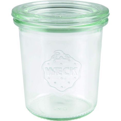 Lot de 12 bocaux en verre transparent de 140 ml avec couvercle en verre pour la conservation résistants à la chaleur passent au micro-ondes au four (1/2)