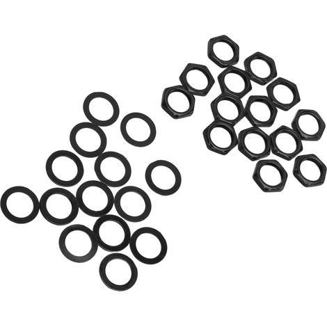 Kit de Rondelles Filetées G3/8 pour Jacks de Guitare/Basse - Noir (1/5)