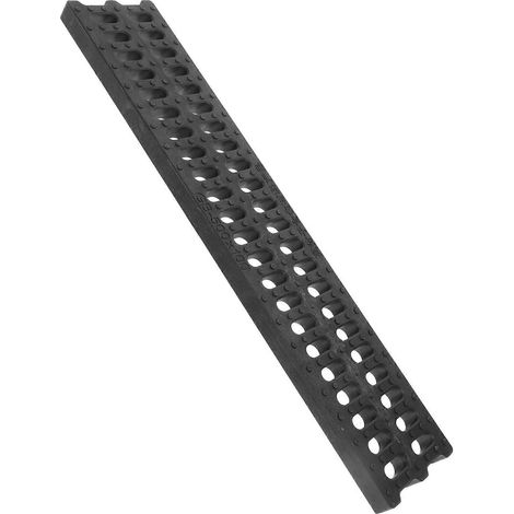 Grille d'égout extérieure en plastique, grille de drainage, grille de caniveau noire (1/4)
