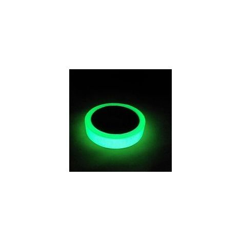 1CM5M Glow in the Dark Tape, Ruban Adhésif Autocollant, Ruban Phosphorescent, Fluorescente Nuit Autocollant, Amovible, Imperméable à L'eau, Photoluminescent-Vert Lumineux (1/4)