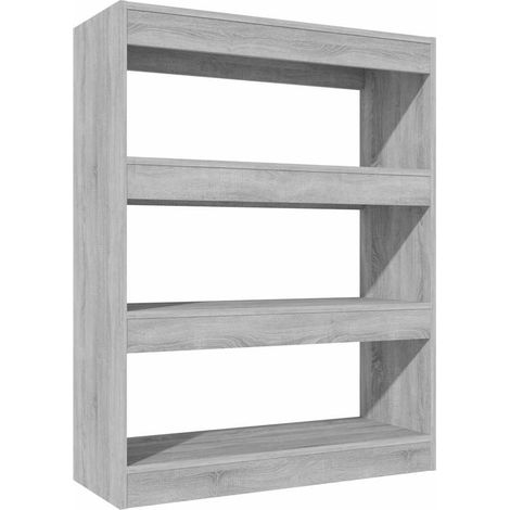Maison Exclusive - Estantería madera contrachapada gris Sonoma 80 (1/5)