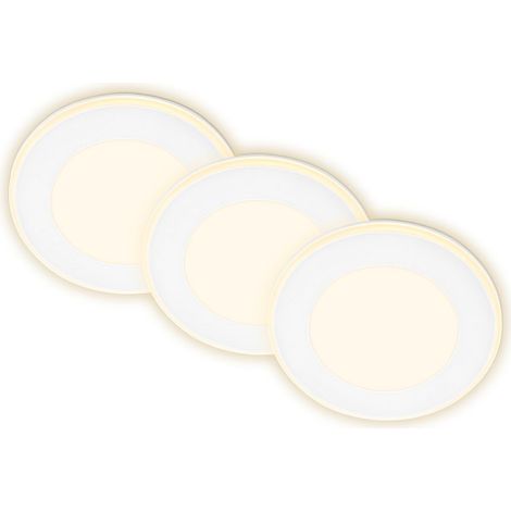 3er Set LED Einbaustrahler LED Einbauleuchten Spots 3 Schaltstufen warmweiß