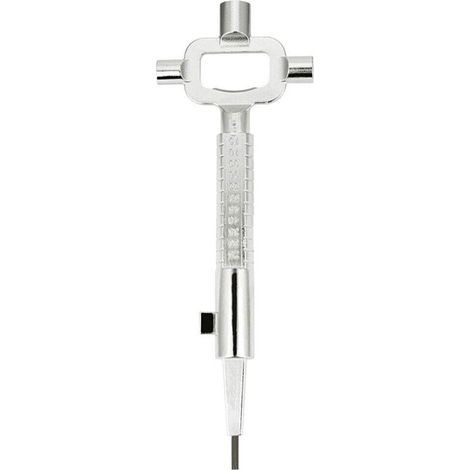 6 en 1 Clé d’ Clef Carré 6/7 / 8 mm Clé Allen avec Graduation Multi-fonction Clé Passe Partout Universel de Chantier en Alliage de Zinc Solide pour Ouvrir Porte Fenêtre Armoire