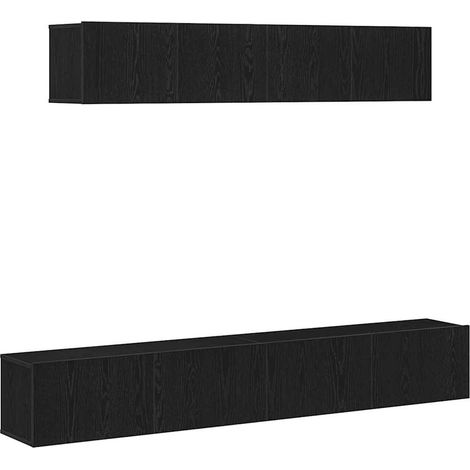 Maison Exclusive - Ensemble meuble TV 4 pcs Chêne noir Bois d'ingénierie