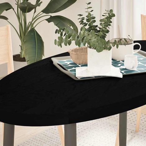 Dessus de table-Plateau de Table de Remplacement marron foncé 120x60x4cm bois chêne massif ovale 748174 (1/5)