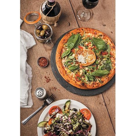 Plateau à Pizza en Ardoise 330(Ø)mm - Olympia (1/2)