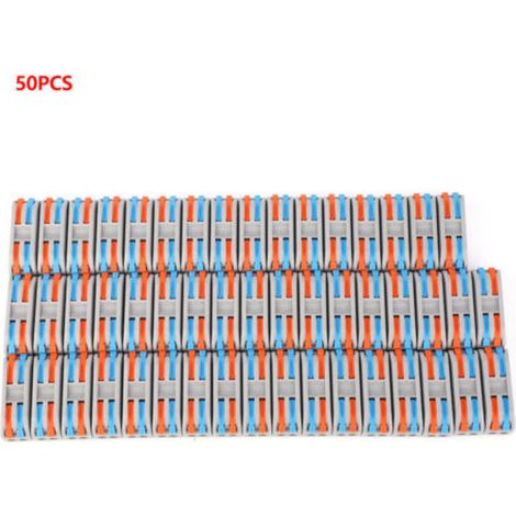 50 Stück Kompakt-Leiterverbinder, farbiges Drahtzubehör, 11–28 AWG PCT-2-2, DUBUNS