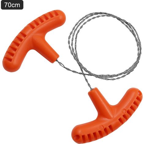 Orange long - 70 cm Scie à fil manuelle, équipement de survie en milieu sauvage, fournitures de survie en plein air, lame de scie pour plantes aquatiques, spécialement conçue pour la coupe des plantes (1/5)