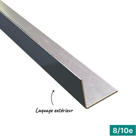 Cornière ECO 2mL en alu 8/10ème 100x100mm - laquage extérieur - RAL7016 - ALUHOME (1/3)