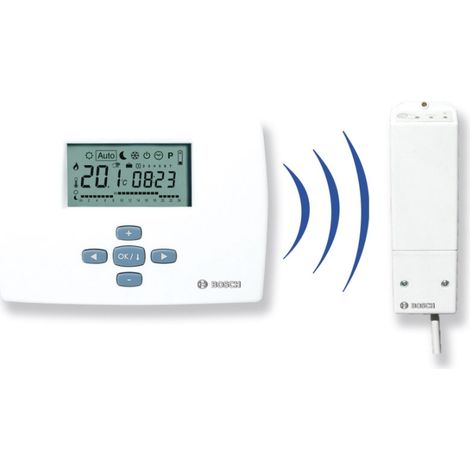 Bosch 7716780266 Termostato da parete a 2 fili - alimentazione a batterie - programmazione settimanale TRL 7.26