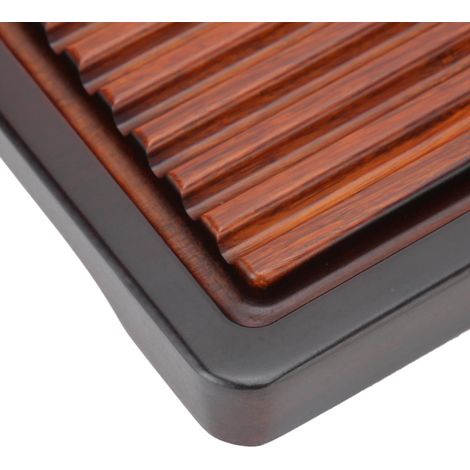 Plateau de service à thé en bambou, plateau pour cérémonie du thé Kung Fu, accessoire de cuisine pour maison ou bureau. (1/5)
