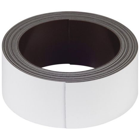 Bande magnétique inscriptible 2.5m x 30.blanc Contenu : 1 (1/3)