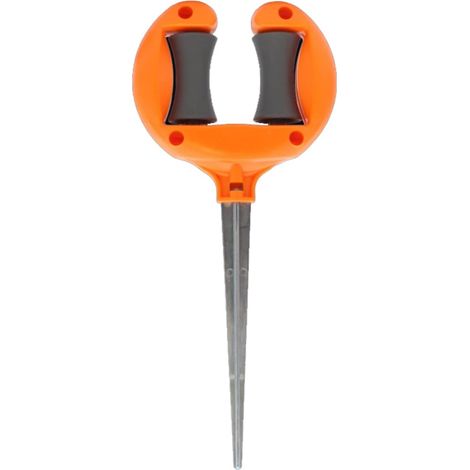 Guida per tubo da giardino resistente con rullo girevole a 360° e punte in metallo (arancione) (1/5)