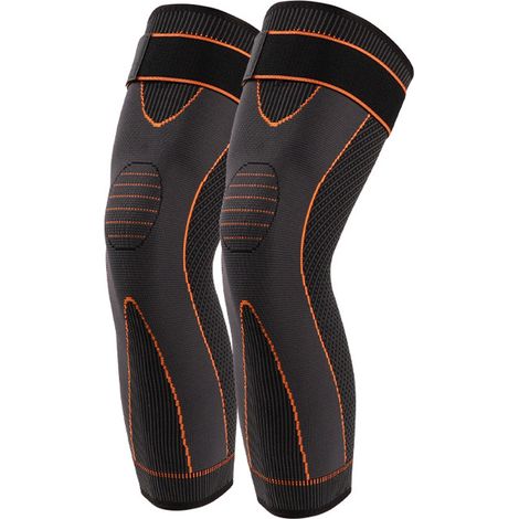 Manchons de maintien extra longs pour les jambes, idéaux pour le basketball, le football, les douleurs aux genoux et l'exercice. Convient également pour le basketball, le football et l'entraînement. (1/5)