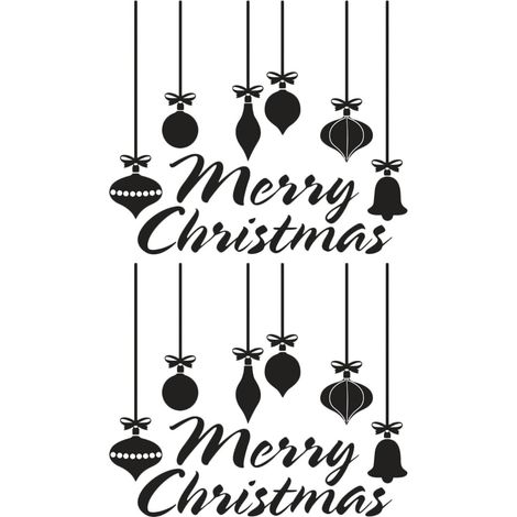 2 Stickers muraux amovibles en PVC autocollants de Noël pour (1/5)