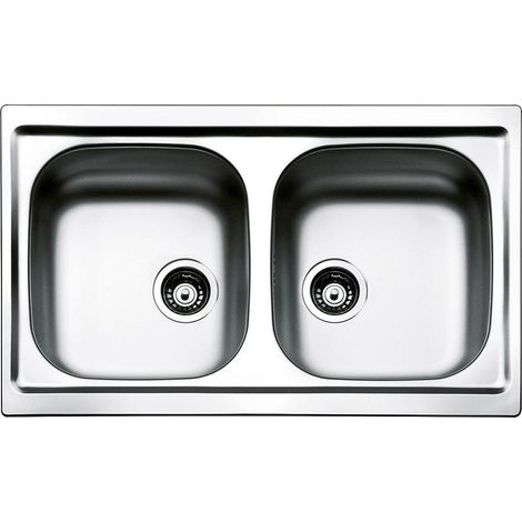 Evier smeg lyp792 inox 79x50 cm 2 bacs