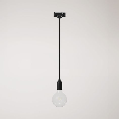 Creative Cables – Silikon-Schienen-Pendelleuchte mit Textilkabel – Leuchtmittel nicht enthalten