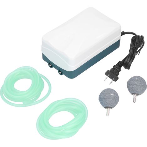 Pompe à oxygène pour aquarium avec double sortie, silencieuse, 4,5 W, pour l'aquaculture, CN220V (1/5)