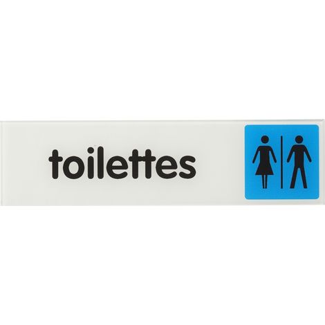 Piastra segnaletica 170x45 mm toilette con adesivo - THIRARD (1/3)