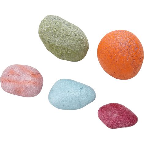5 Pierres Colorées pour Aquarium Décoration Naturelle Galets de Rivière Non Toxiques Paysagisme Aquatique Idéal Cacher Petit Poissons (1/5)