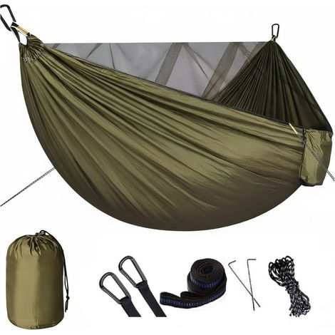 Mosquito net, hammock (load capacity 300 kg), outdoor hammock, bivouac tent folding swing accessory, breathable, lightweight, for camping, travel, hiking and garden (275 × 140 cm) (1/5)