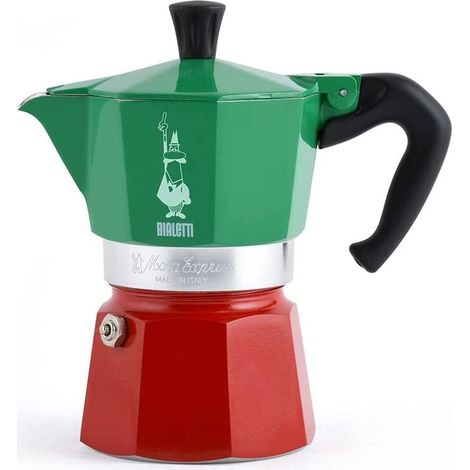 Bialetti Moka Express Tricolore Cafetera Italiana 0,3L (1/3)
