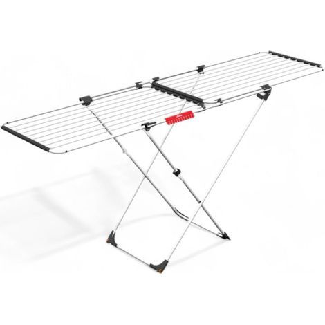 Tendedero de acero pintado extensible hasta 209 cm de longitud con 22 metros de espacio para colgar