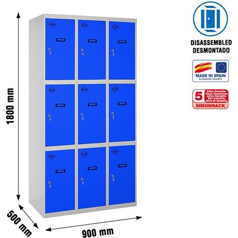 Simonrack Robuster Außenschrank grau-blau 180x90x50 cm